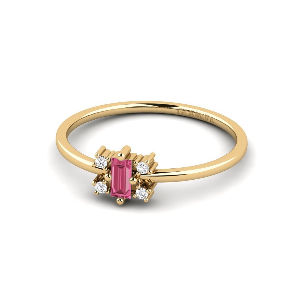 Zafiro Rosado Anillo Saino
