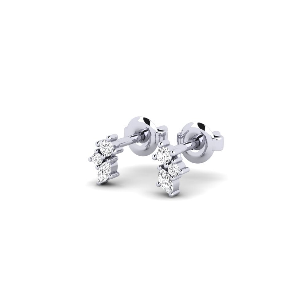 14ct White Gold Women's Earring Siwxi