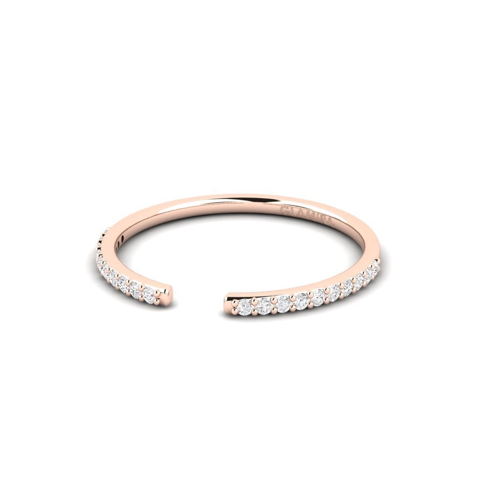 14k Oro Rosa Anillo Strala