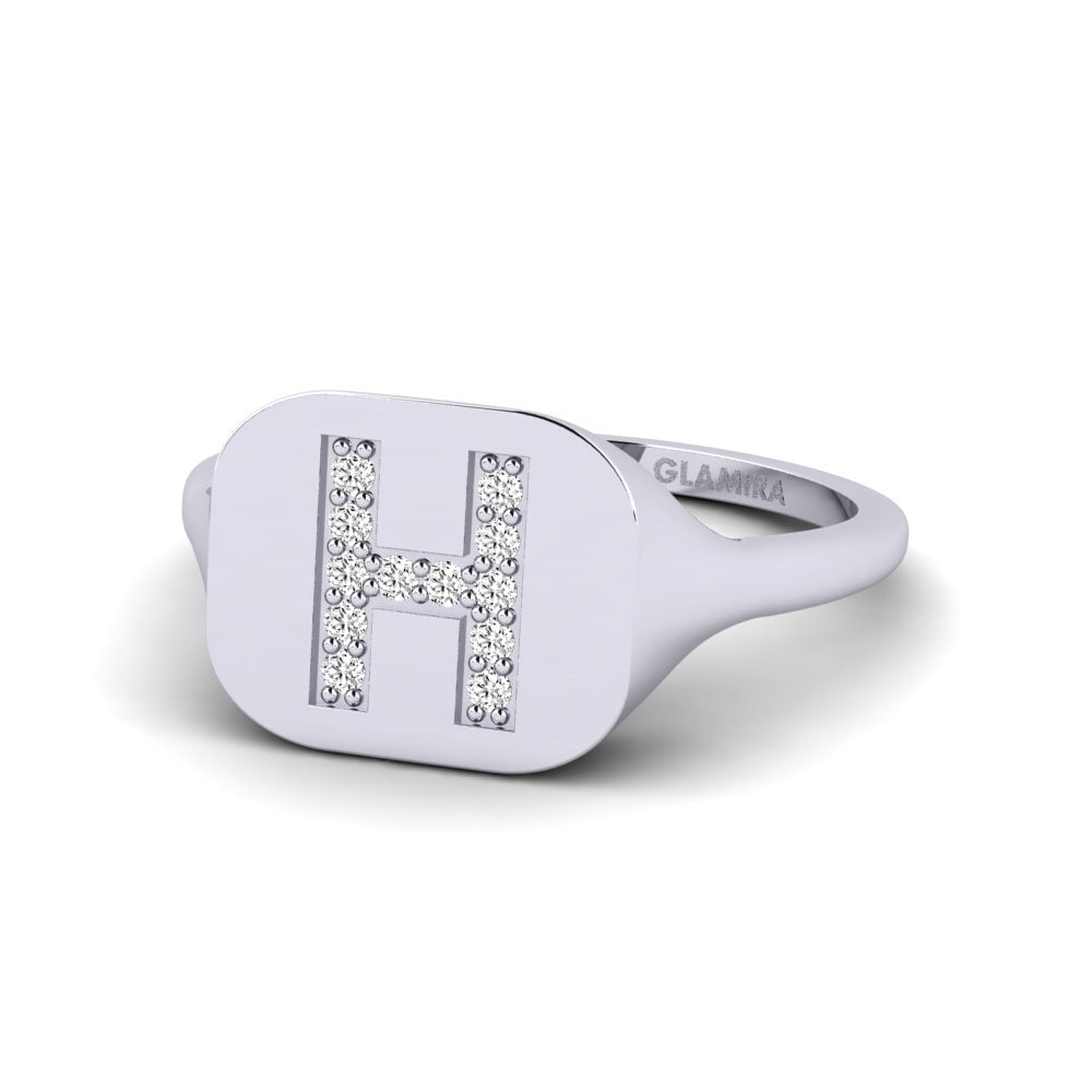 Palladium 950 Moissanit Ring Swara - H