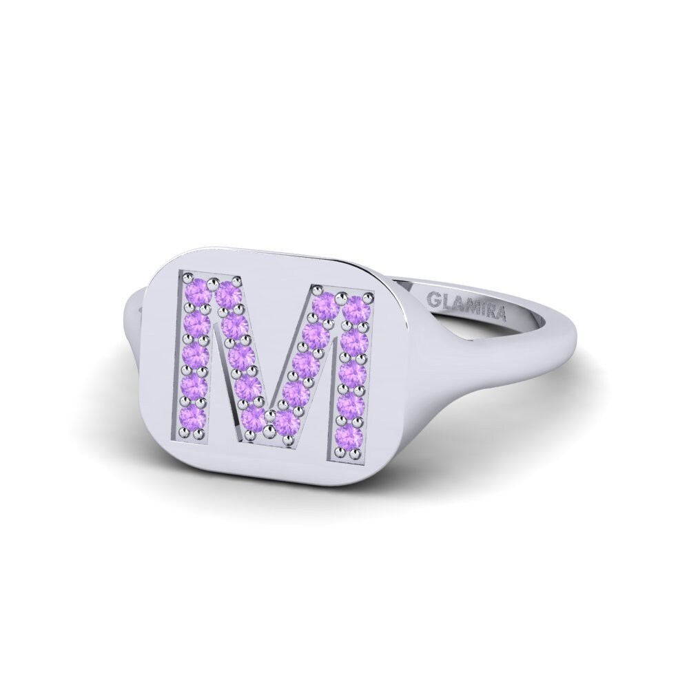 Palladium 950 Amethyst Ring Swara - M