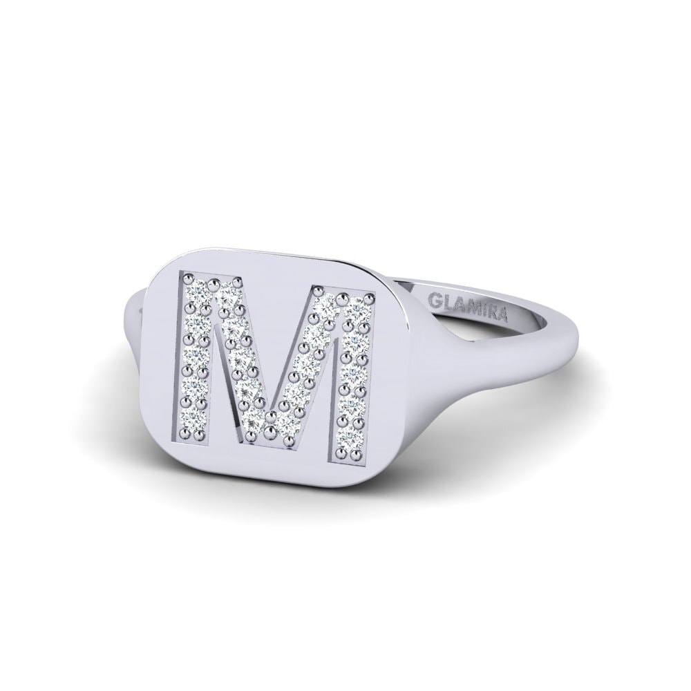 Palladium 950 Zirkonia Ring Swara - M