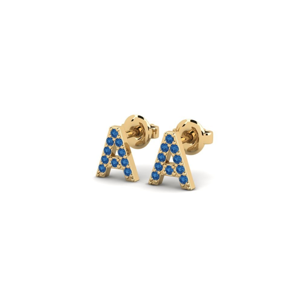 Dark Blue Zirconia Women's Earring Vuori - A