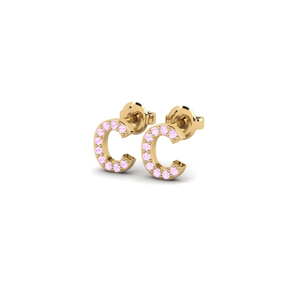 Pink Sapphire Women's Earring Vuori - C