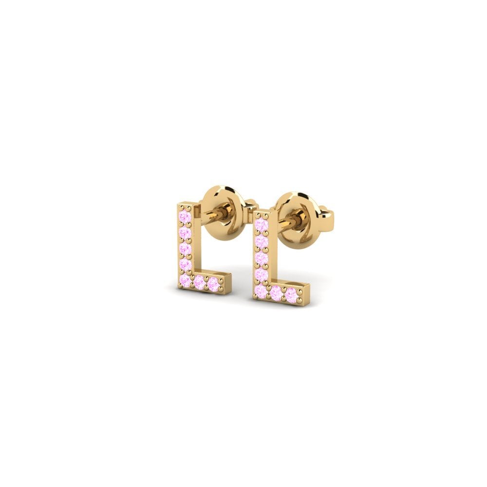 Pink Sapphire Women's Earring Vuori - L