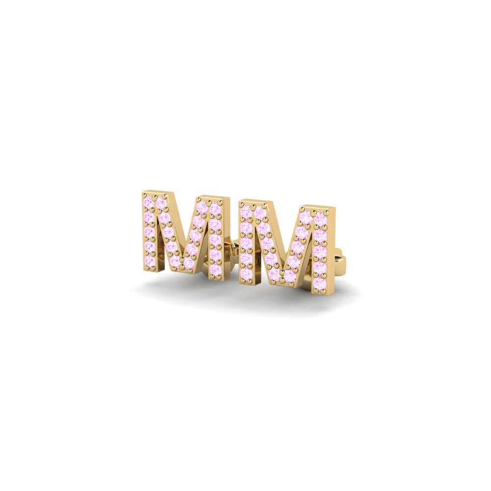Pink Sapphire Women's Earring Vuori - M