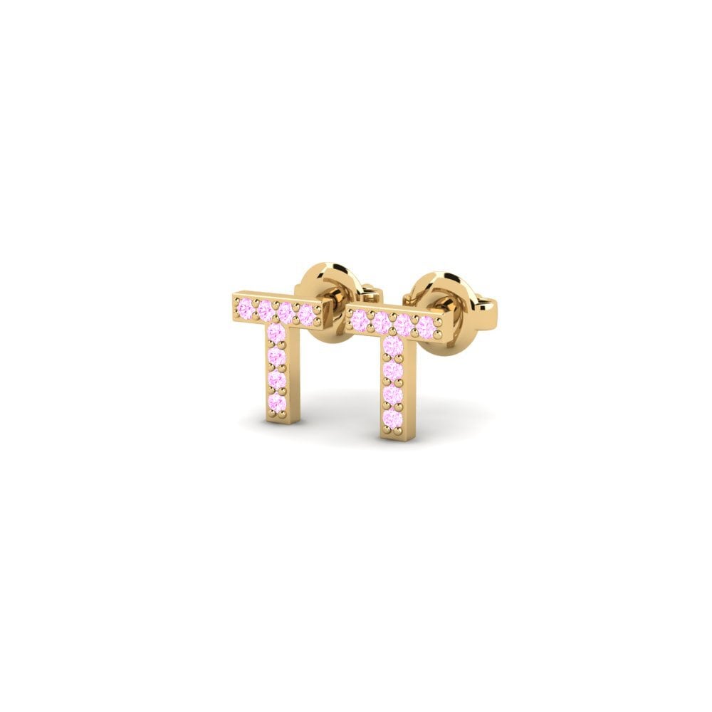 Pink Sapphire Women's Earring Vuori - T