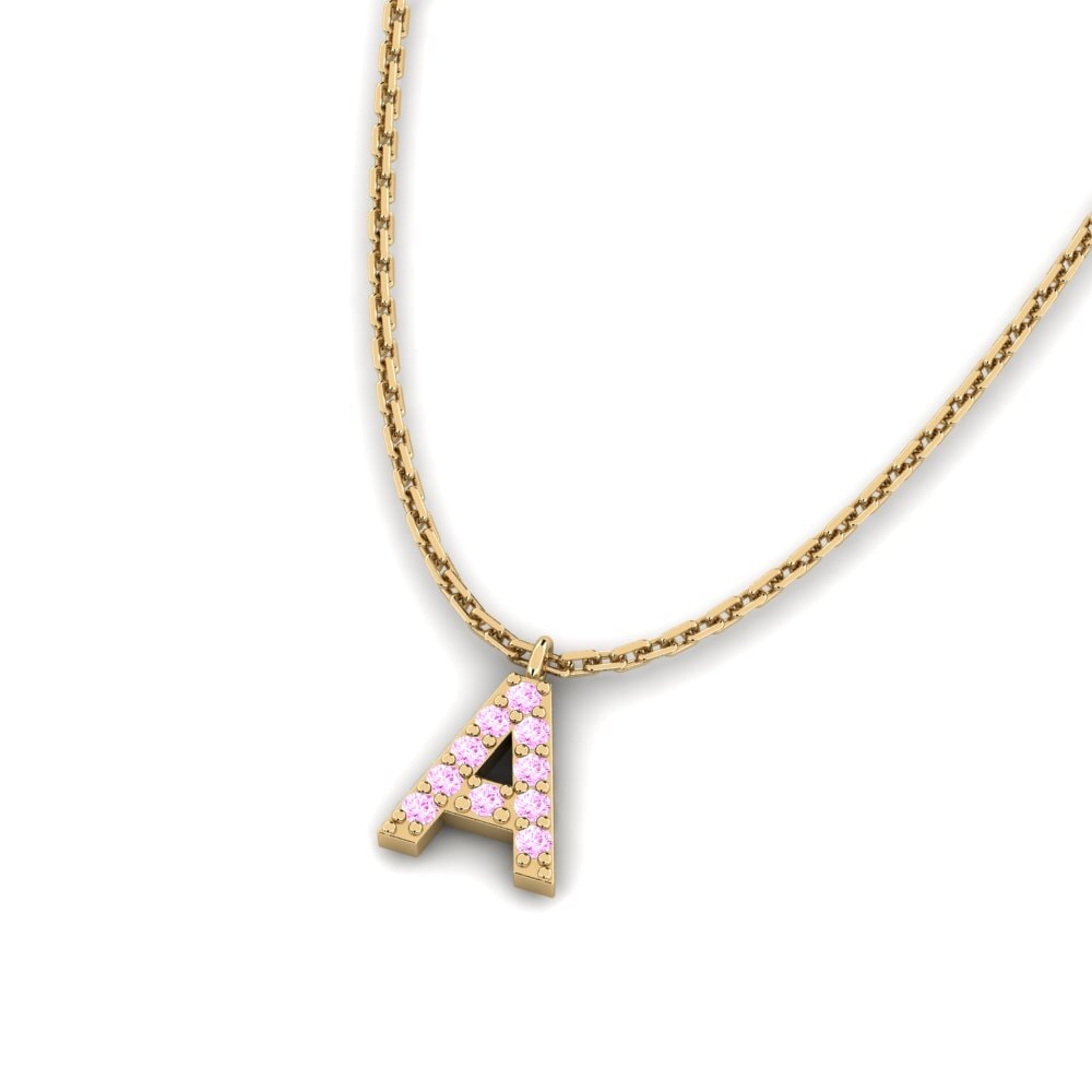 Zafiro Rosado Collar de Mujer Avaja - A