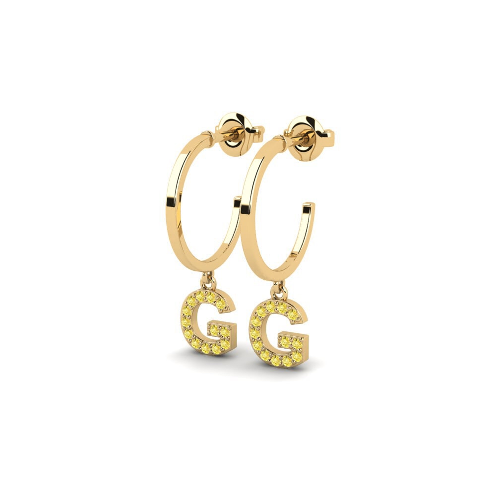 Yellow Sapphire Women's Earring Bundok - G