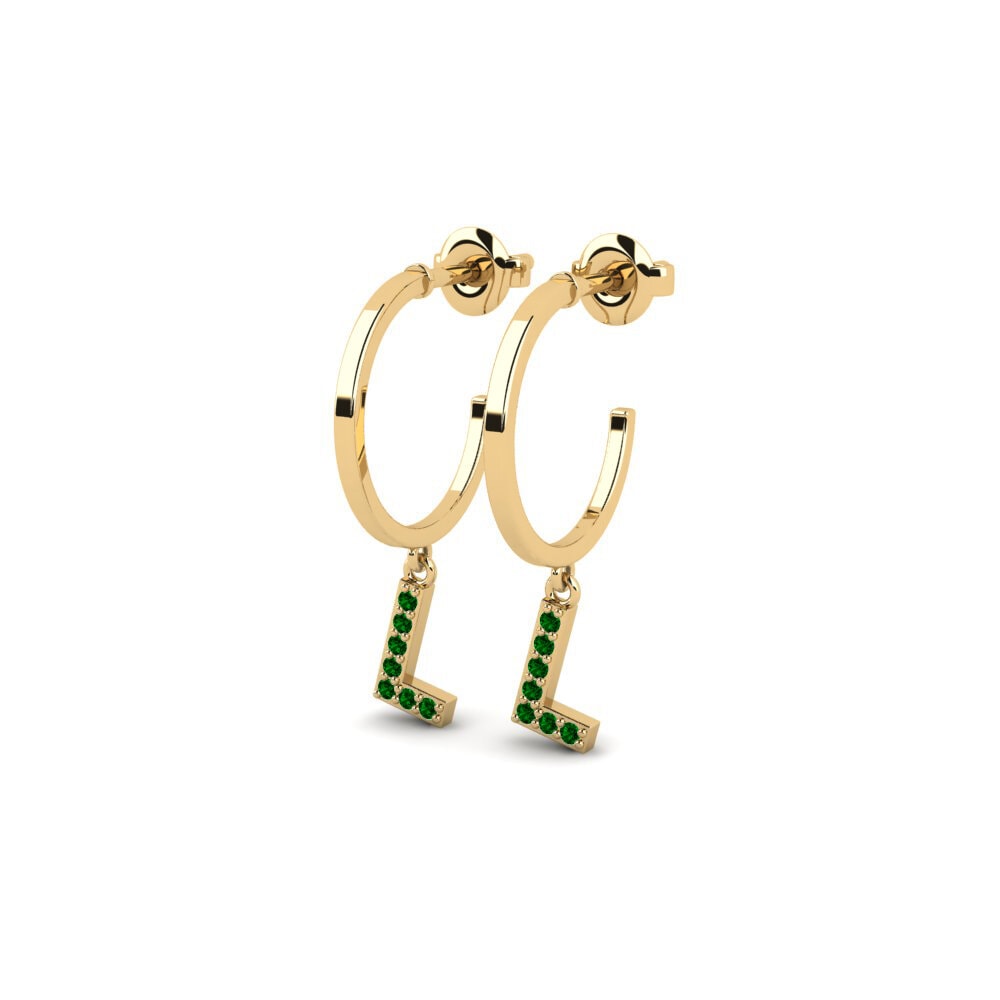 Green Zirconia Women's Earring Bundok - L