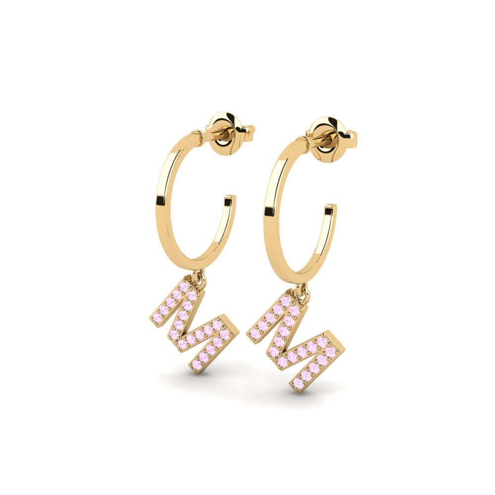 Pink Sapphire Women's Earring Bundok - M