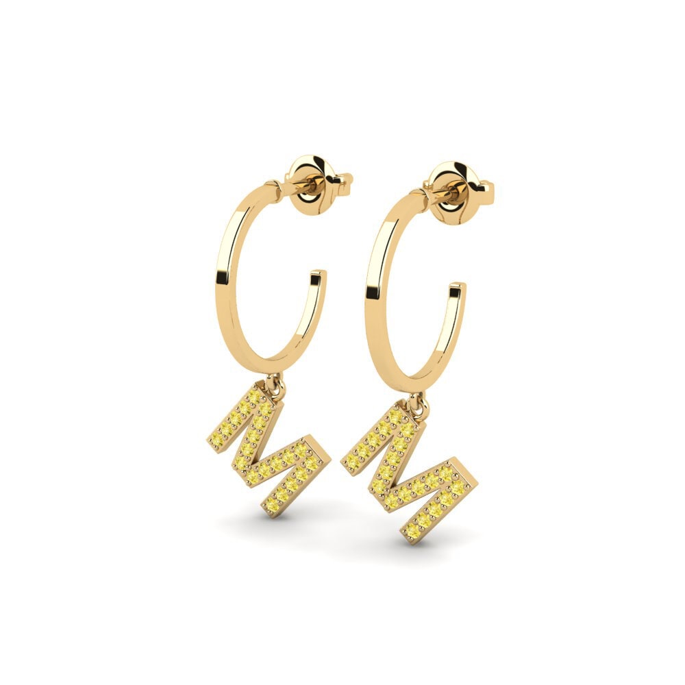 Yellow Sapphire Women's Earring Bundok - M
