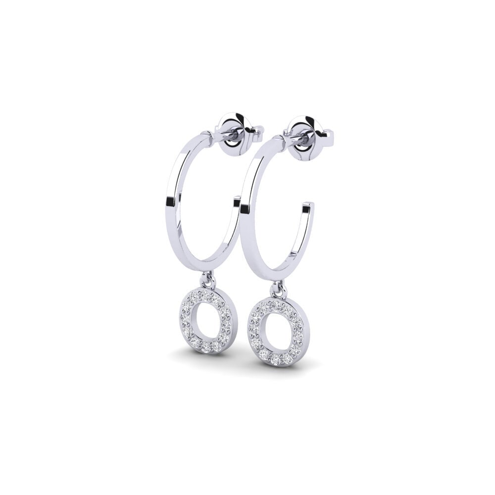 950 Palladium Dames Oorbellen Bundok - O