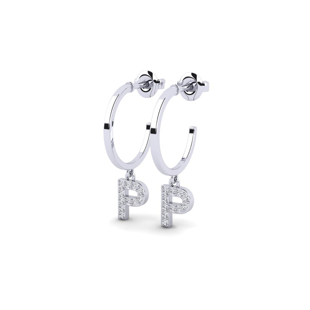 White Silver Women's Earring Bundok - P