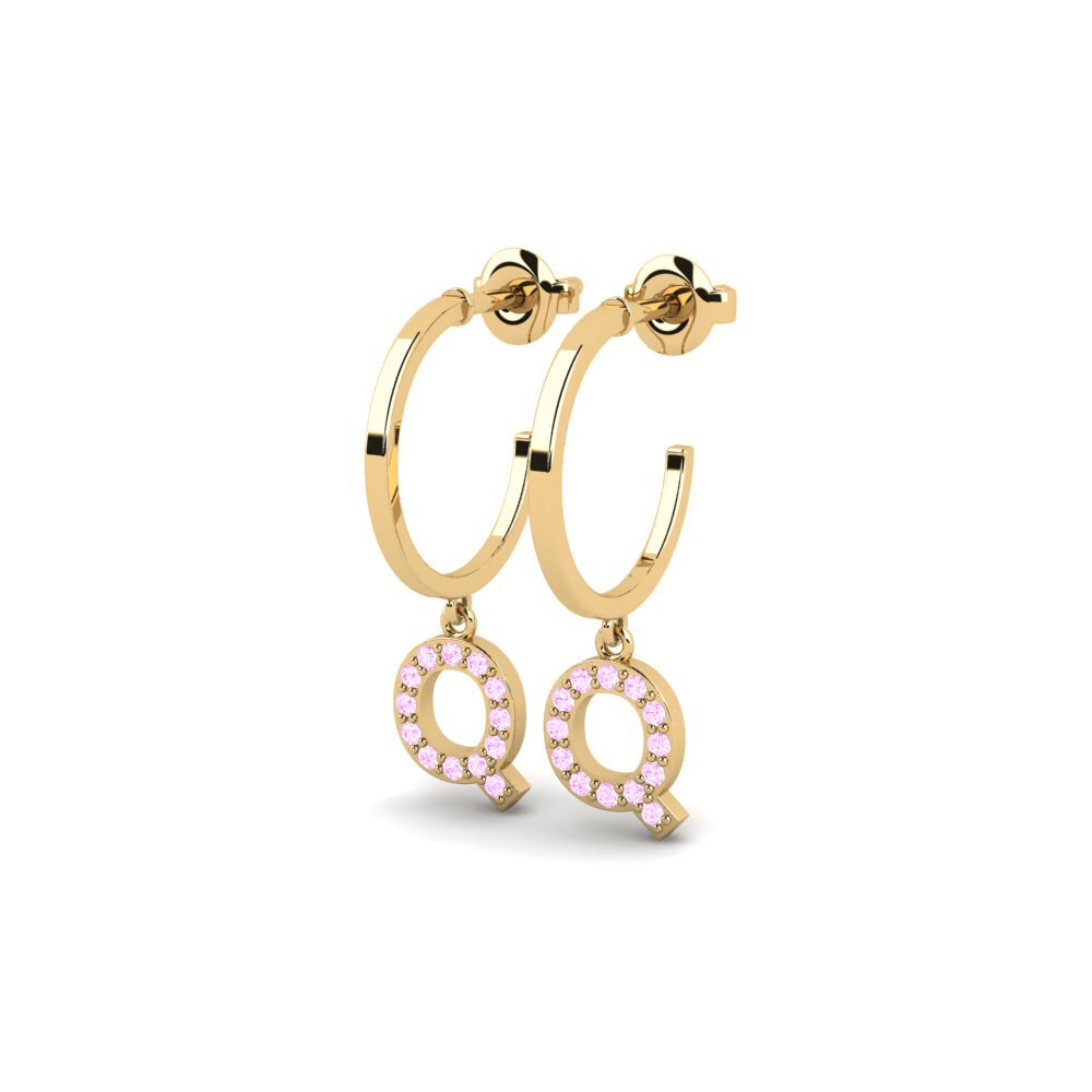 Pink Sapphire Women's Earring Bundok - Q
