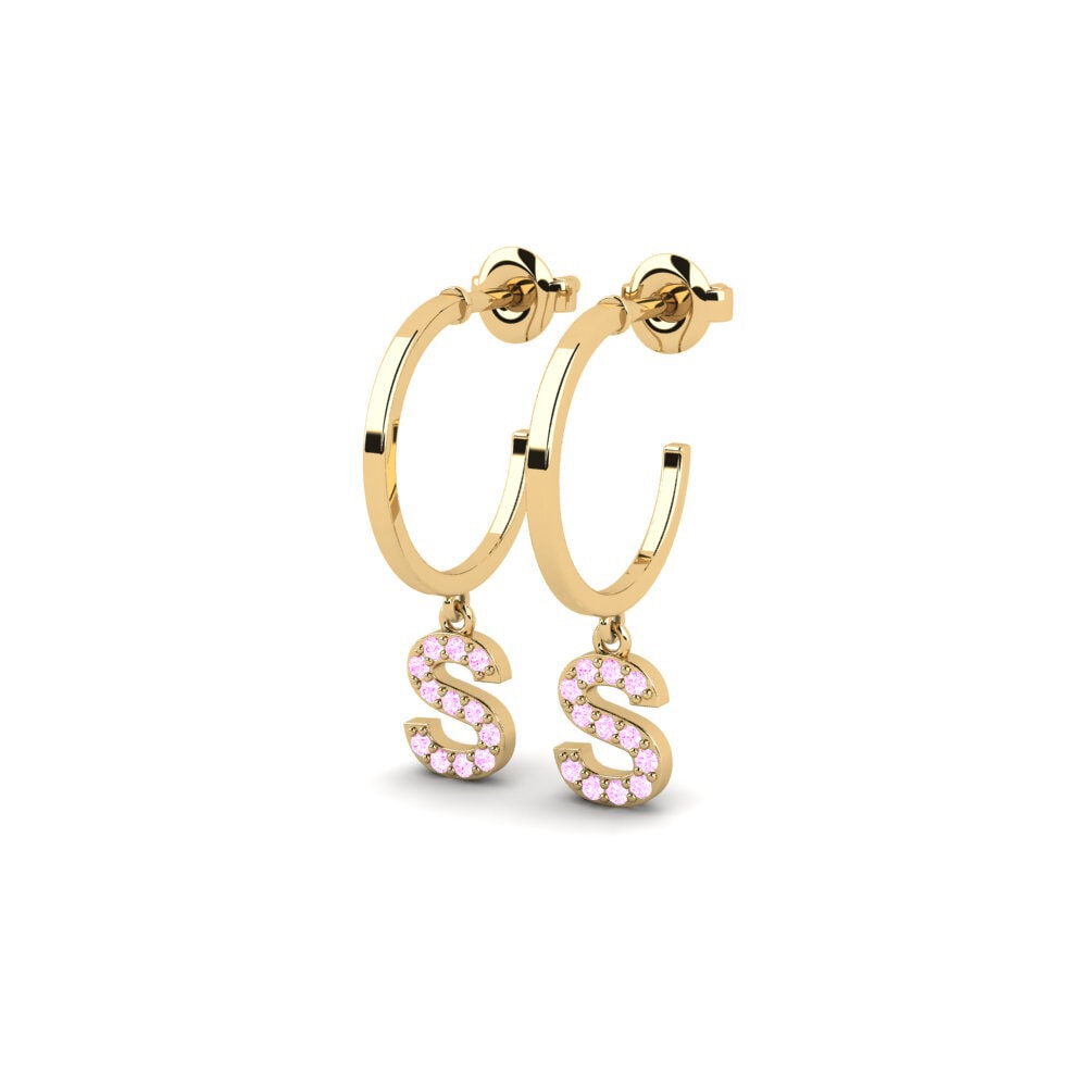Pink Sapphire Women's Earring Bundok - S