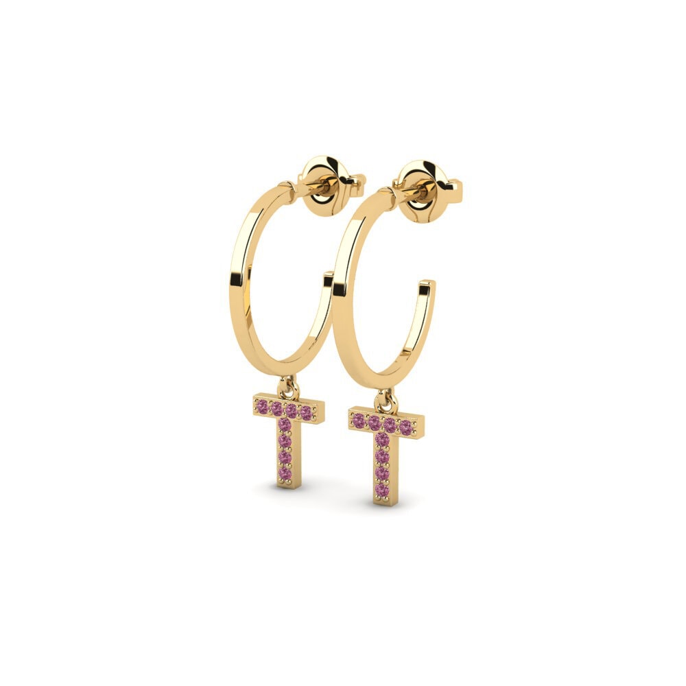 Rhodolite Garnet Women's Earring Bundok - T