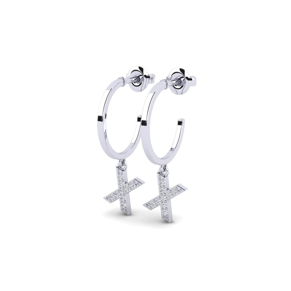 950 Palladium Dames Oorbellen Bundok - X