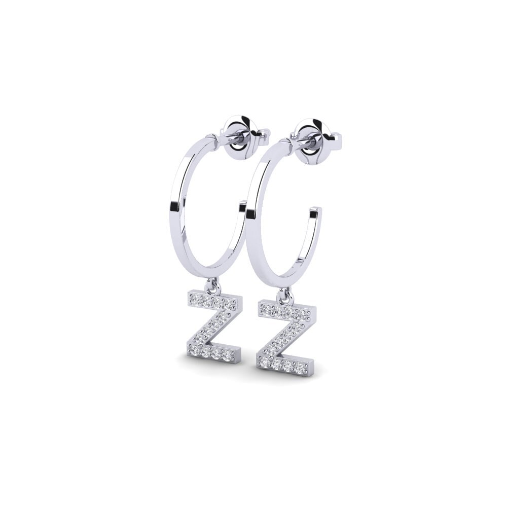 950 Platina Dames Oorbellen Bundok - Z
