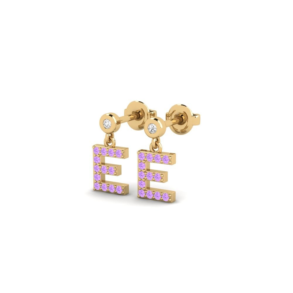 Amethyst Women's Earring Jasorat - E