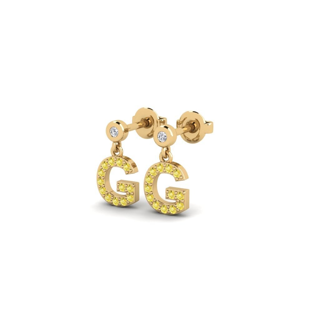 Yellow Sapphire Women's Earring Jasorat - G