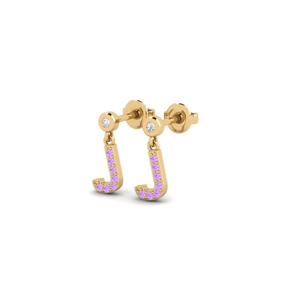 Amethyst Women's Earring Jasorat - J