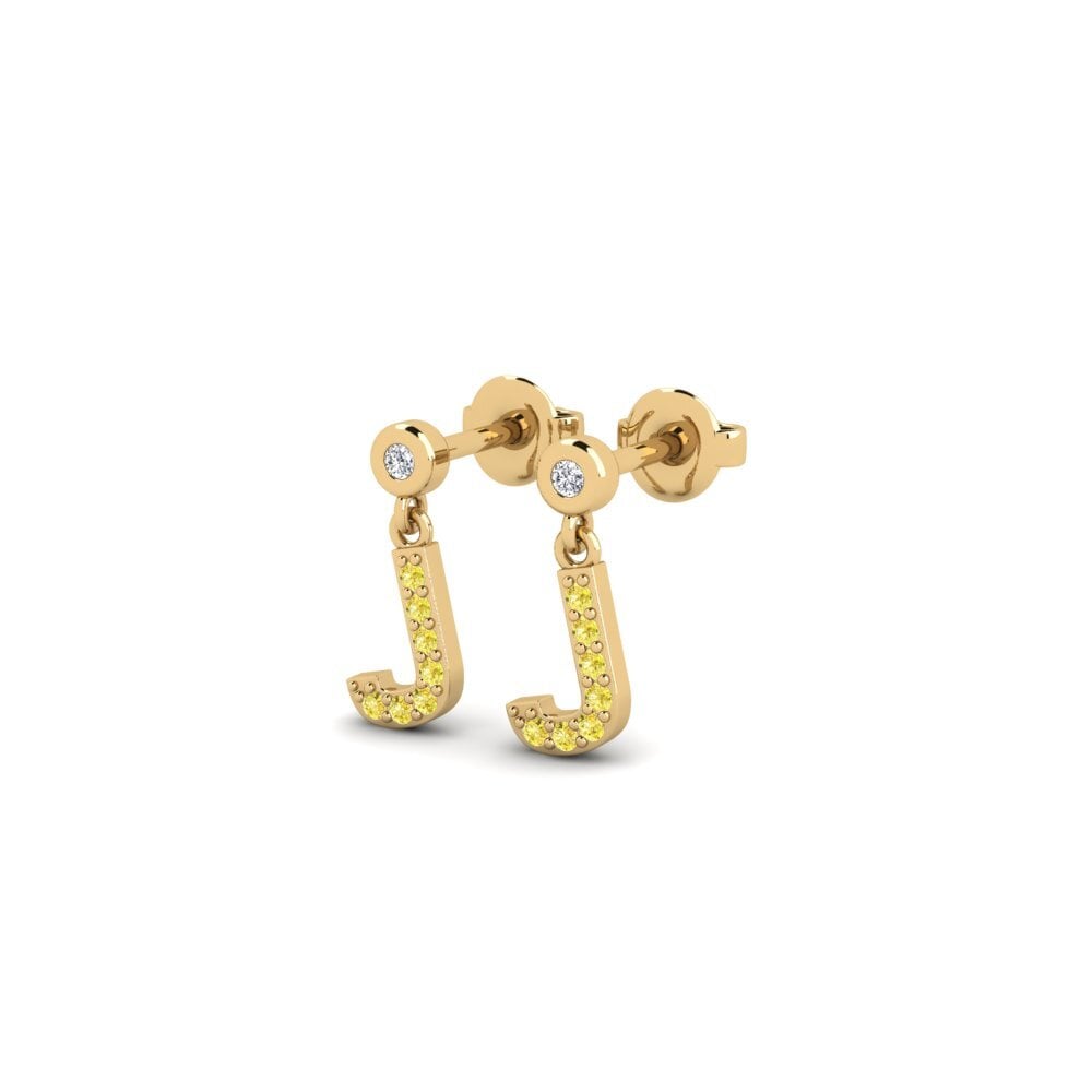 Yellow Sapphire Women's Earring Jasorat - J