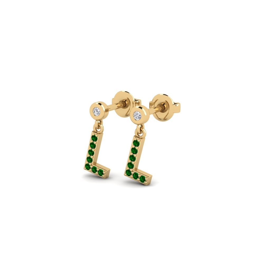 Green Zirconia Women's Earring Jasorat - L