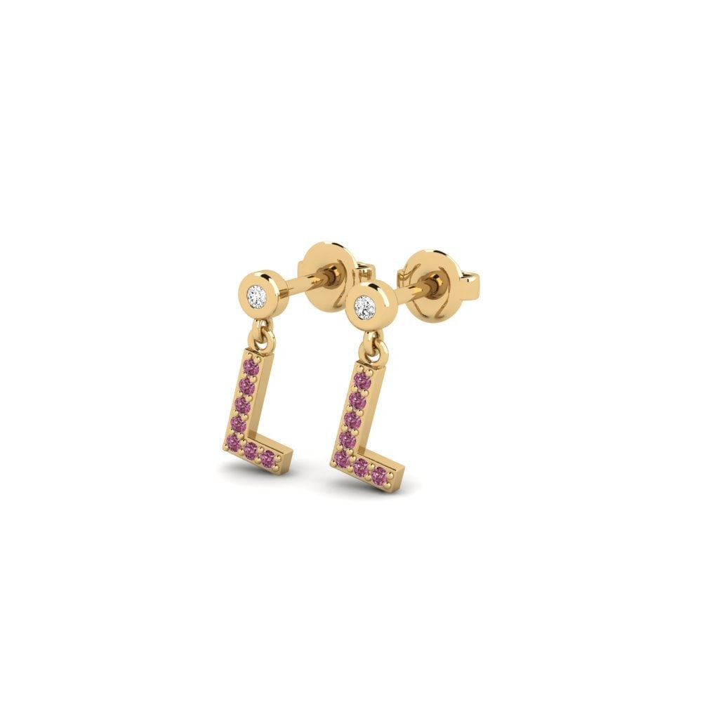 Rhodolite Garnet Women's Earring Jasorat - L