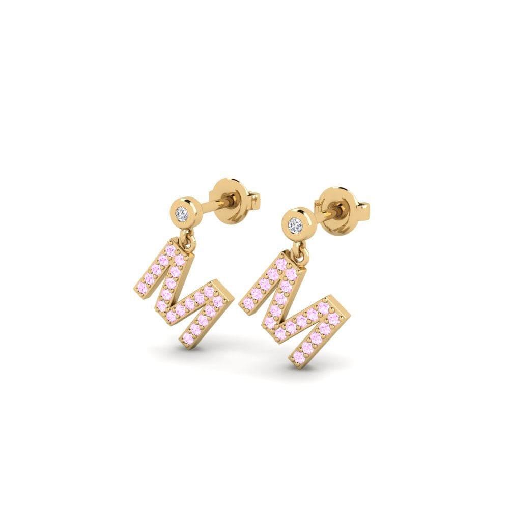 Pink Sapphire Women's Earring Jasorat - M
