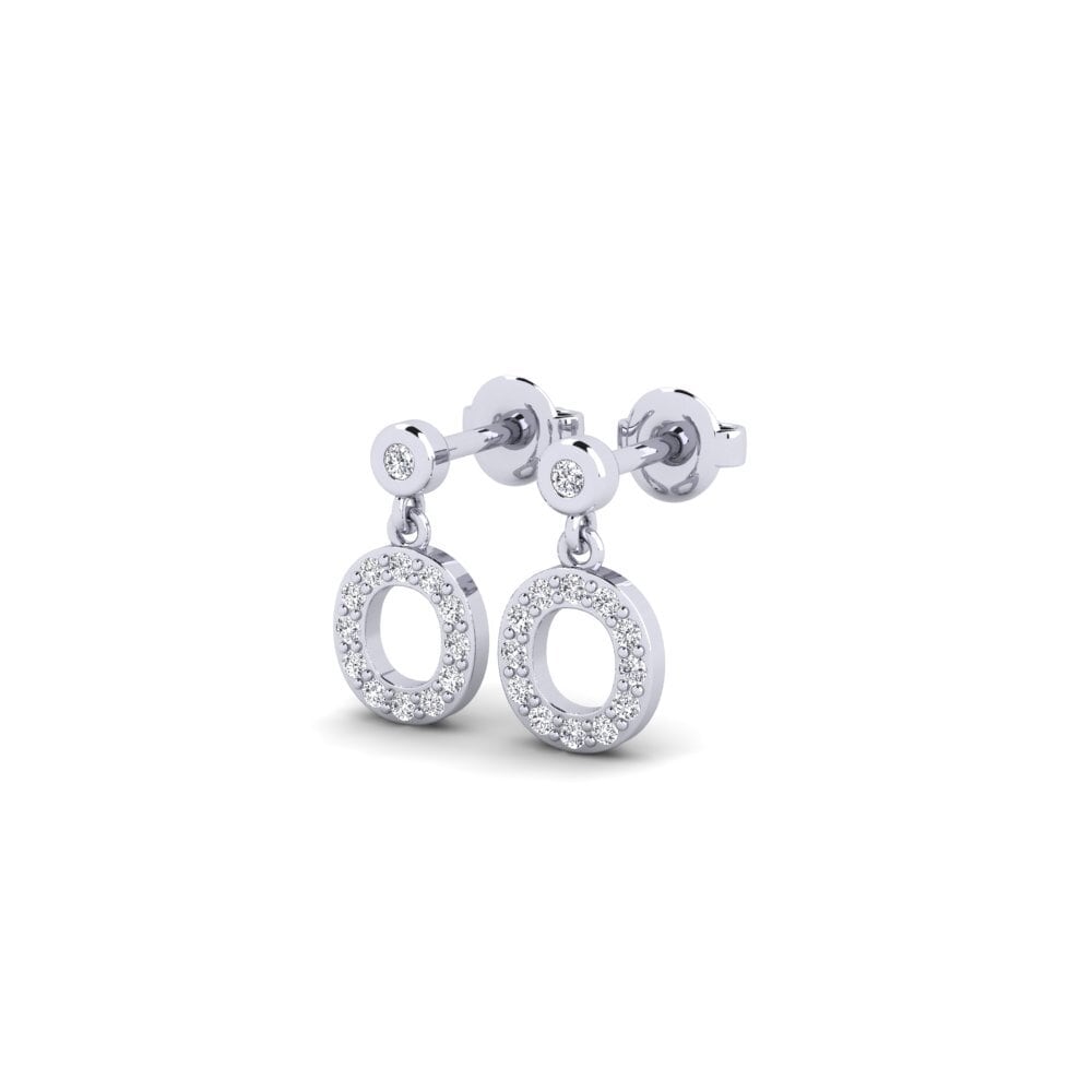 950 Palladium Dames Oorbellen Jasorat - O