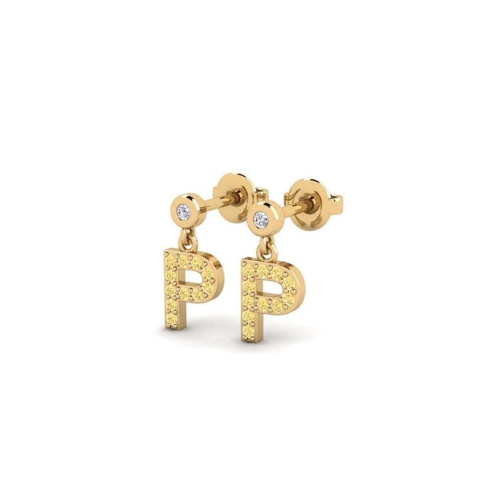 Yellow Diamond Women's Earring Jasorat - P