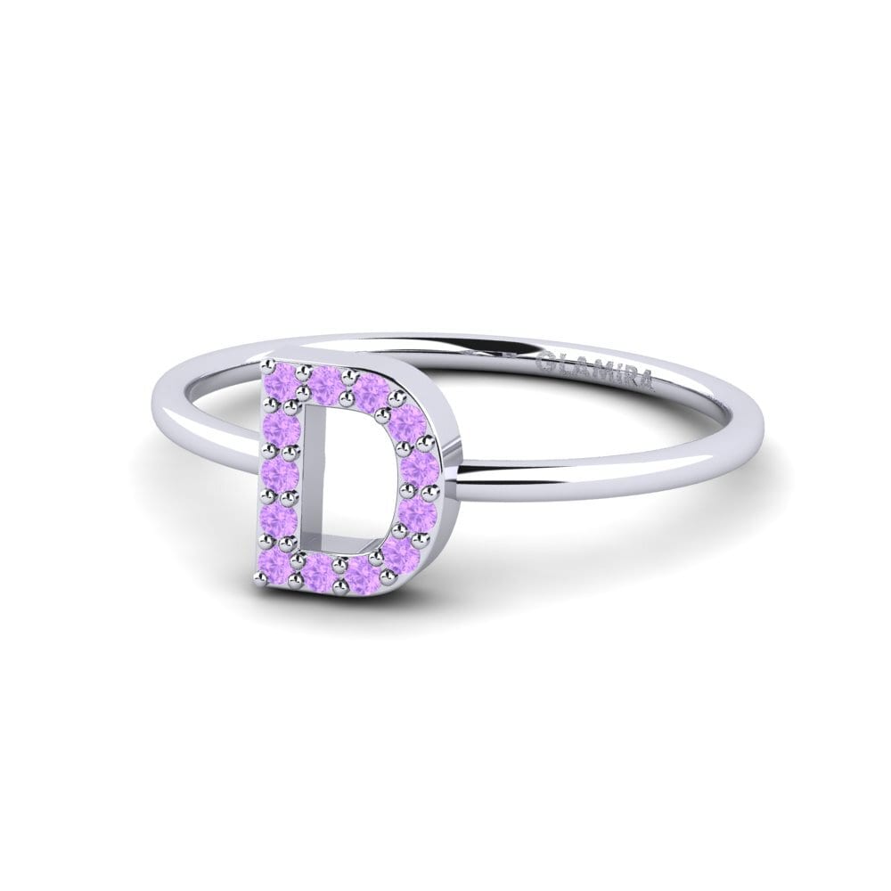 Palladium 950 Amethyst Ring Kalns - D