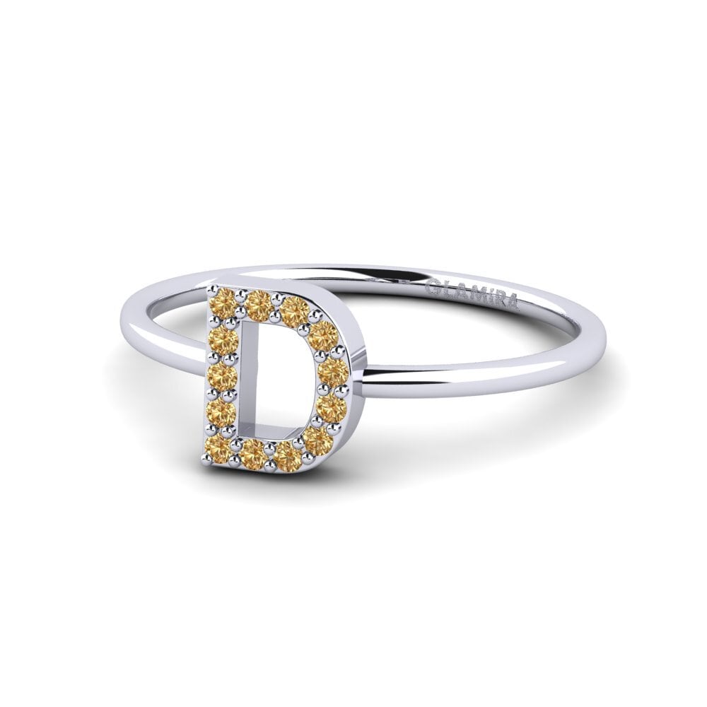 Palladium 950 Brauner Diamant Ring Kalns - D