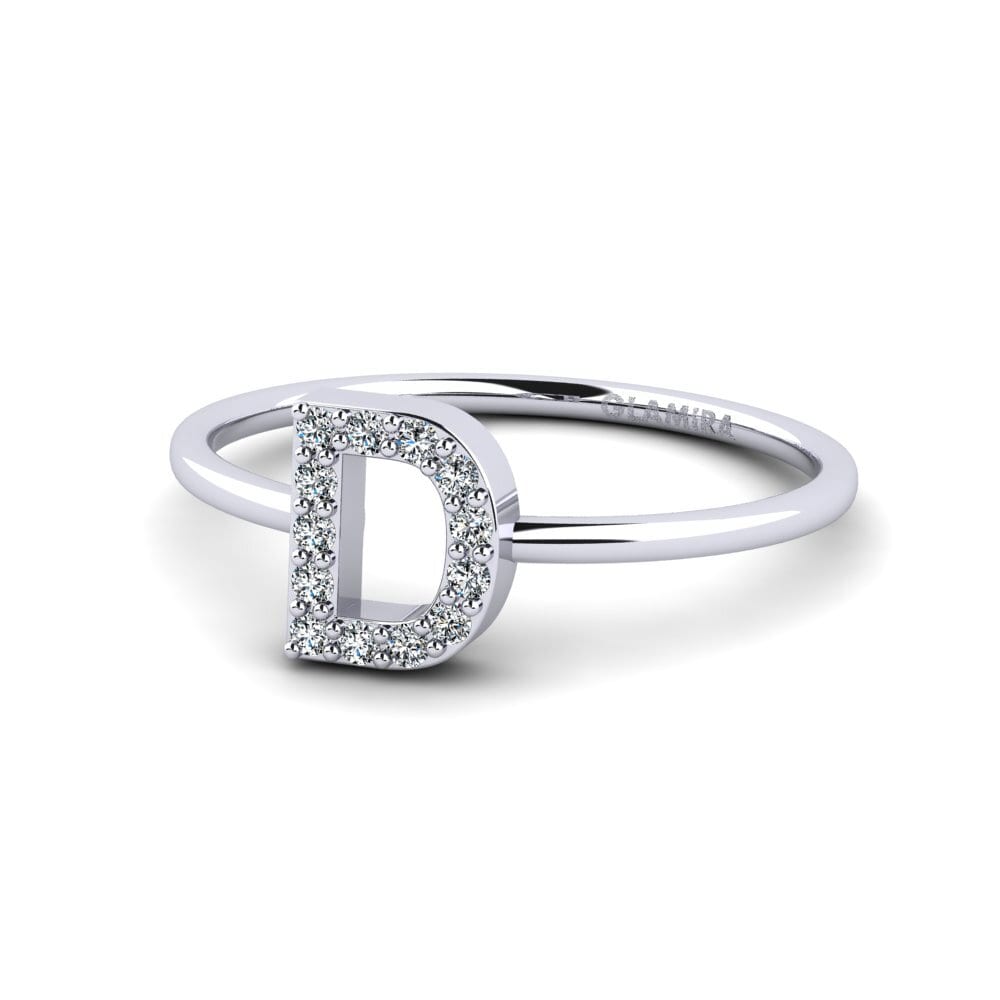 Palladium 950 Zirkonia Ring Kalns - D