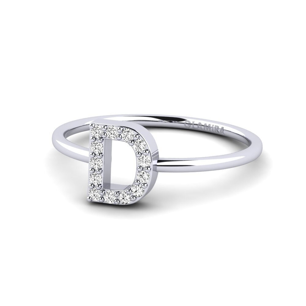 Palladium 950 Moissanit Ring Kalns - D