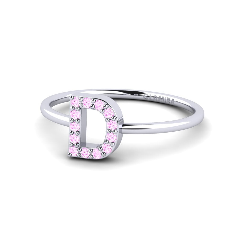 Palladium 950 Rosa Saphir Ring Kalns - D