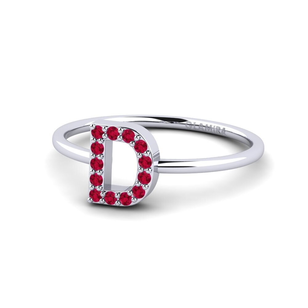 Palladium 950 Rubin Ring Kalns - D