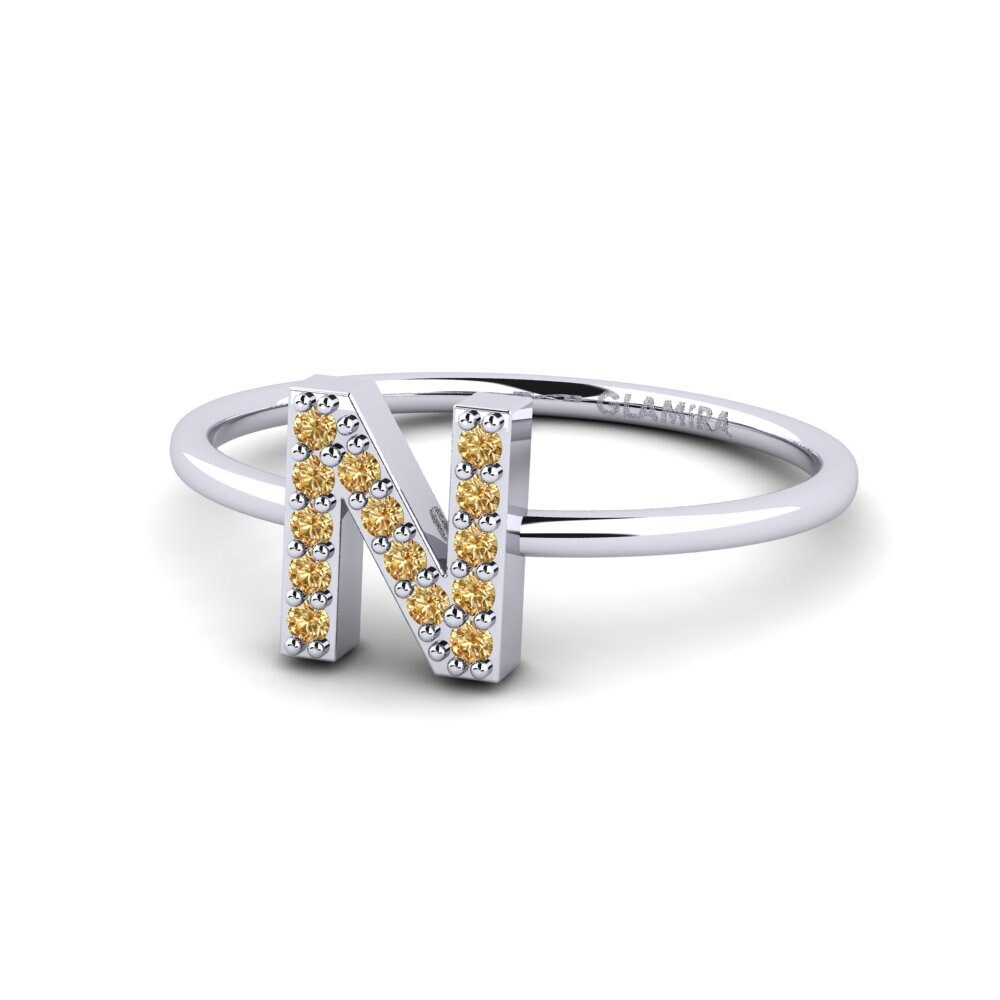 Palladium 950 Brauner Diamant Ring Kalns - N