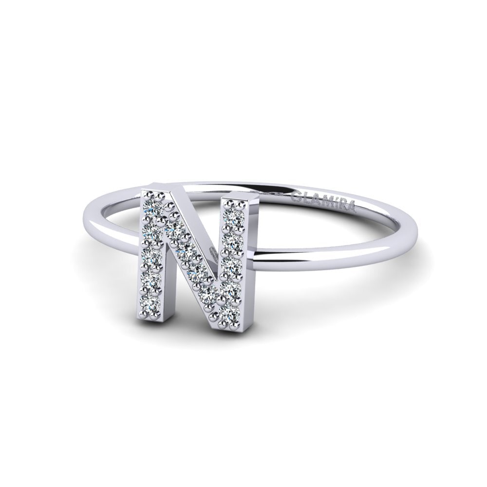 Palladium 950 Zirkonia Ring Kalns - N
