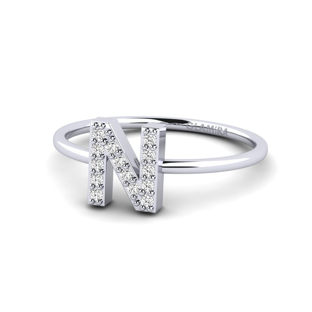 Palladium 950 Moissanit Ring Kalns - N