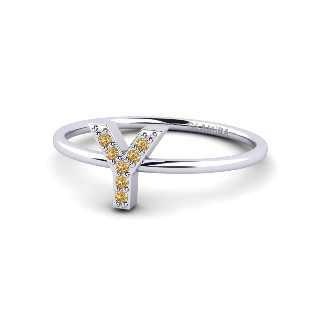 Palladium 950 Brauner Diamant Ring Kalns - Y