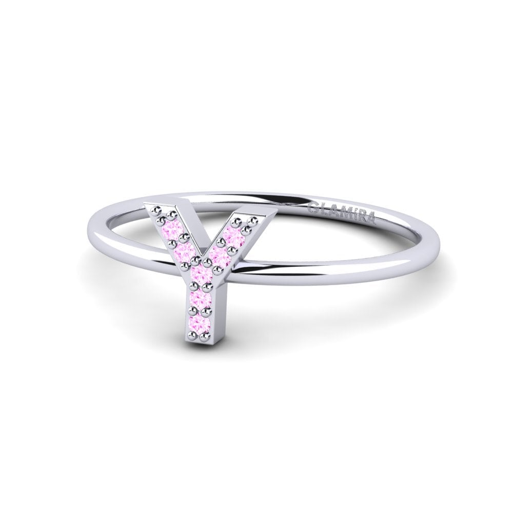 Palladium 950 Rosa Saphir Ring Kalns - Y