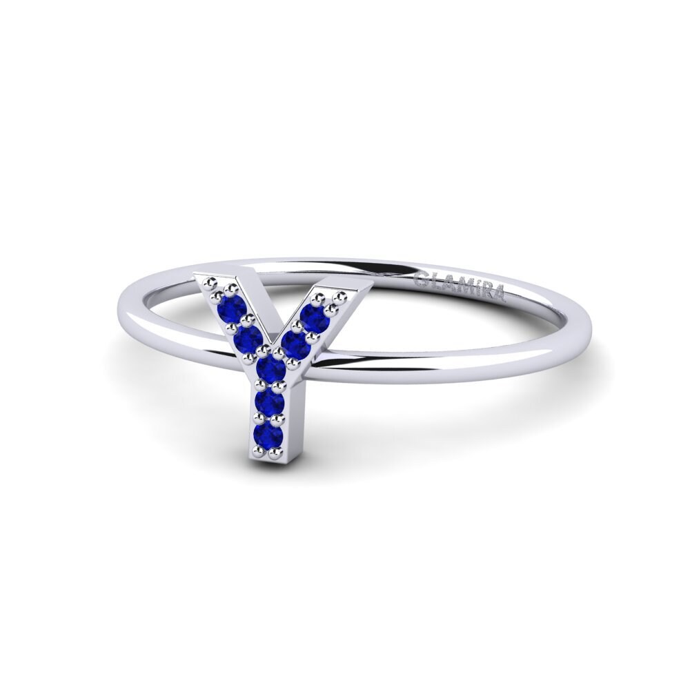 Palladium 950 Saphir Ring Kalns - Y