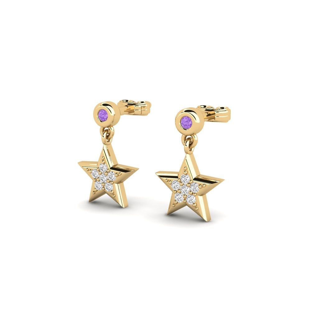 Amethyst Damen ohrring Behangelig