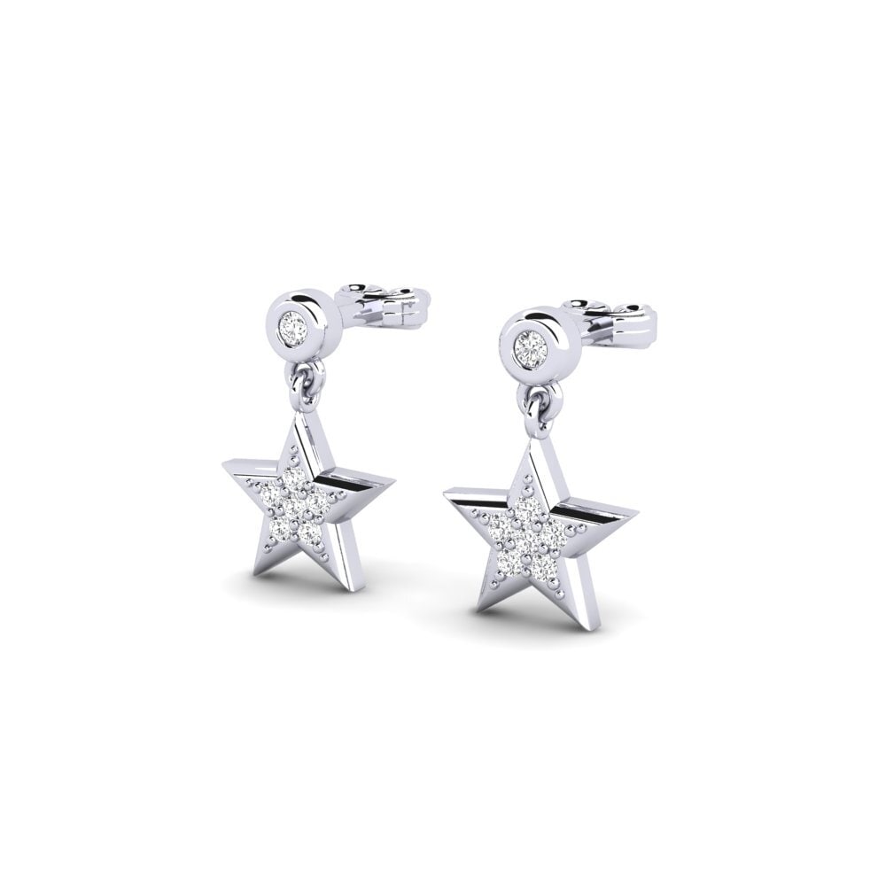 White Silver Women's Earring Behangelig