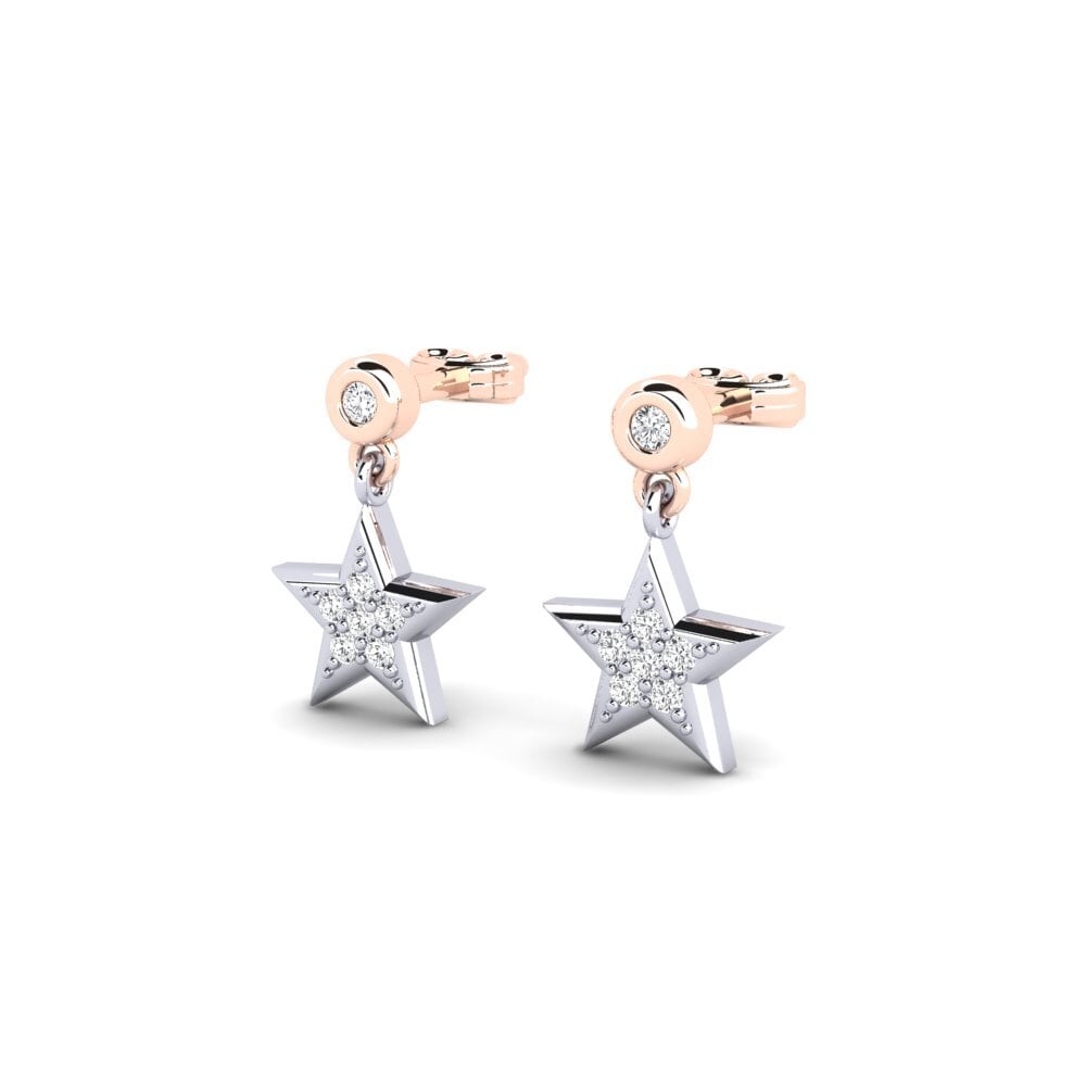14ct White & Rose Gold Women's Earring Behangelig