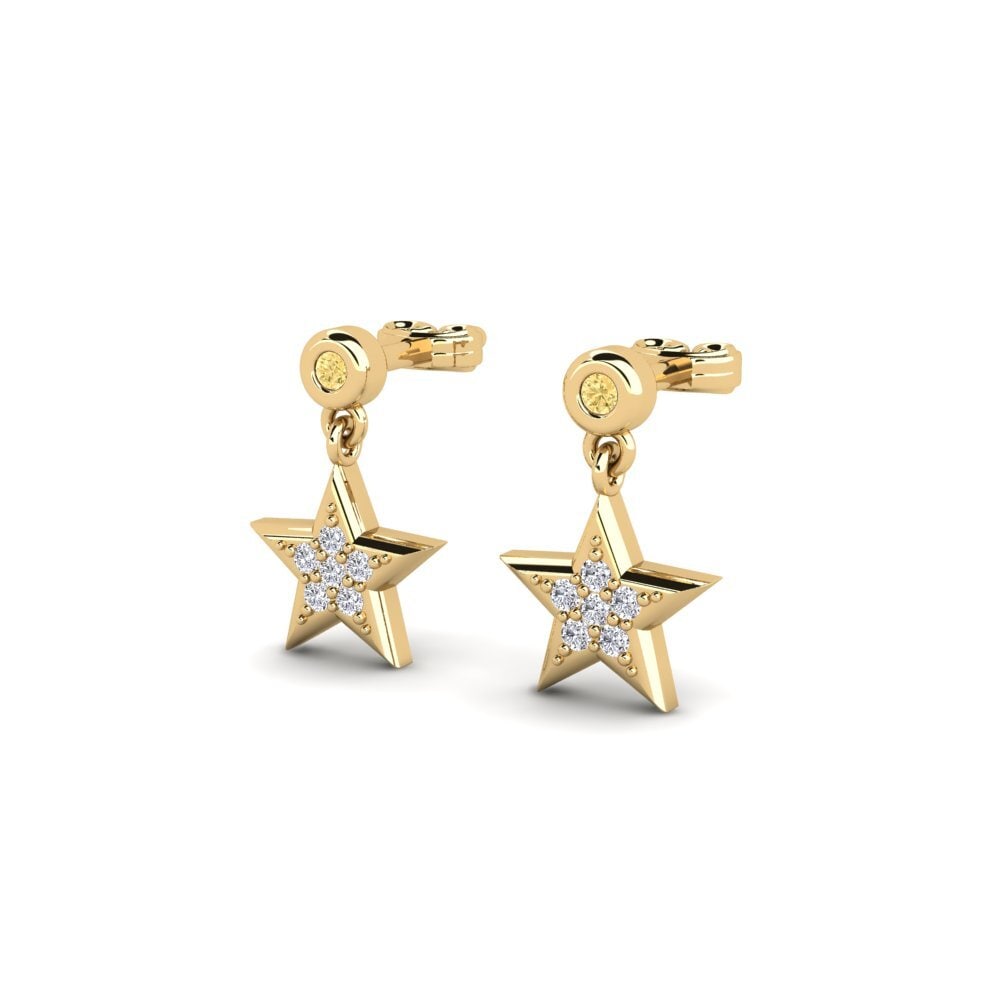 Yellow Diamond Women's Earring Behangelig