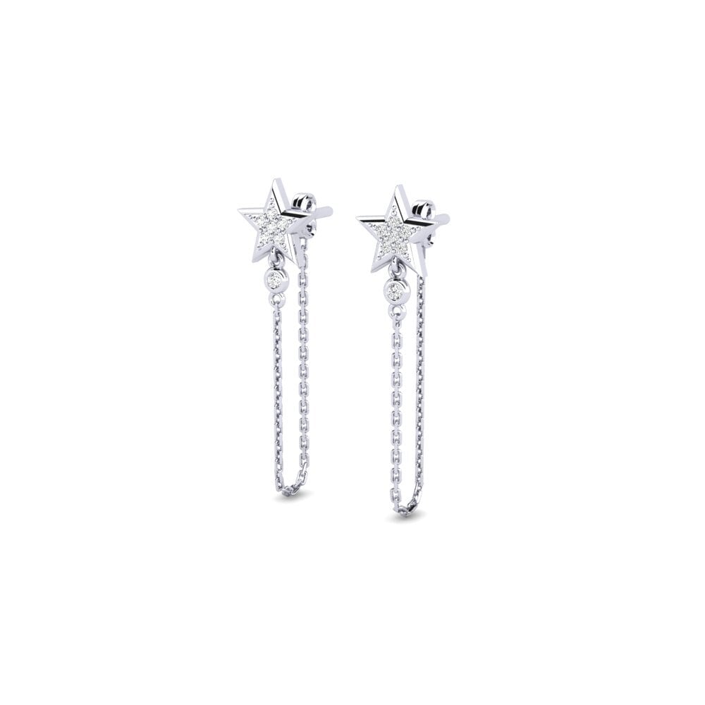 White Silver Women's Earring Berit