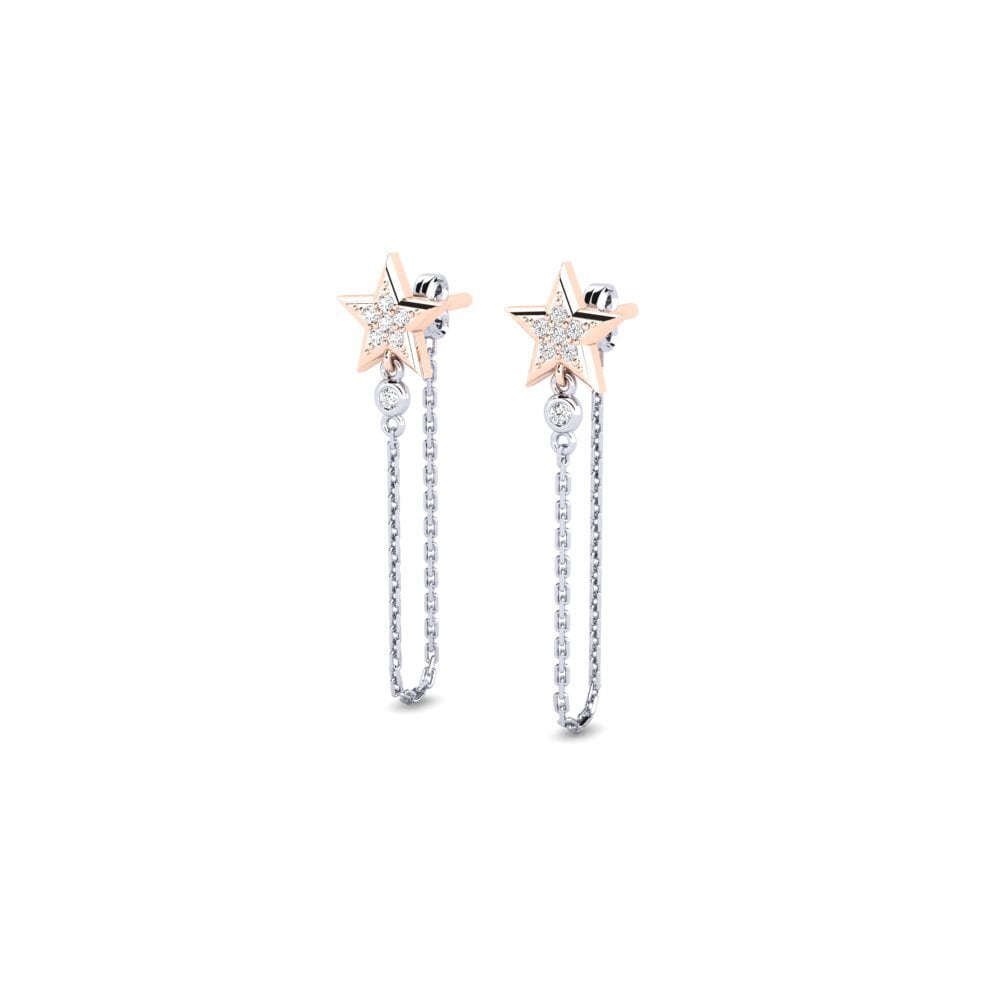 14ct White & Rose Gold Women's Earring Berit